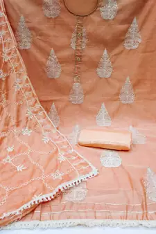 Multicolor embroidered chanderi salwar