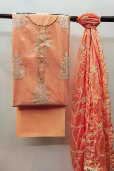 Multicolor embroidered chanderi salwar