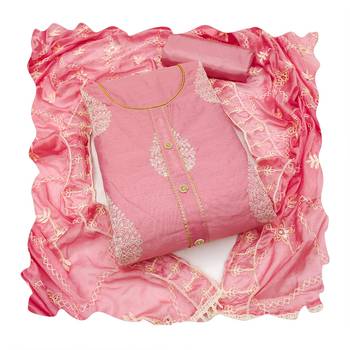 Pink embroidered chanderi salwar 3