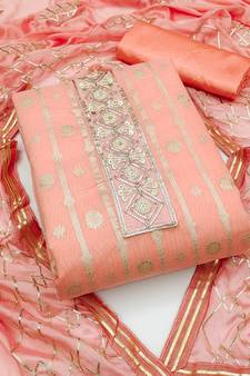 Multicolor embroidered jacquard salwar