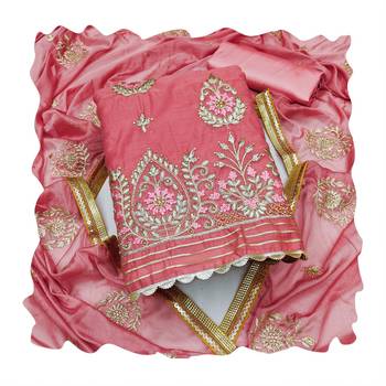 Pink embroidered chanderi salwar 3