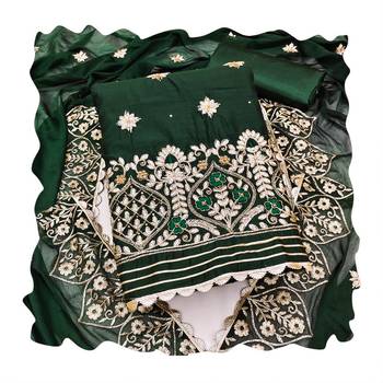 Green embroidered chanderi salwar 3