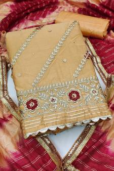 Multicolor embroidered chanderi salwar