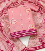 Pink embroidered jacquard salwar