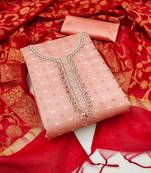 Multicolor embroidered jacquard salwar