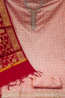 Multicolor embroidered jacquard salwar