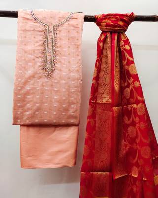 Multicolor embroidered jacquard salwar 4