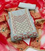 Green embroidered chanderi salwar