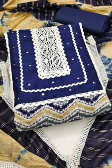 Multicolor woven cotton salwar