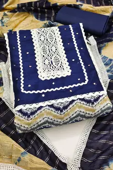 Multicolor woven cotton salwar