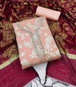 Multicolor embroidered jacquard salwar