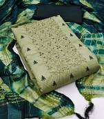 Green embroidered Art Silk salwar