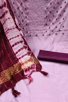 Purple embroidered Art Silk salwar