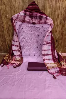 Purple embroidered Art Silk salwar