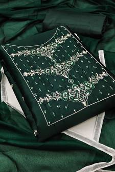 Green embroidered Art Silk salwar
