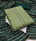 Green embroidered cotton salwar