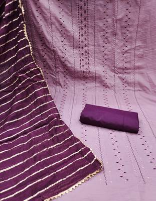 Purple embroidered cotton salwar 2
