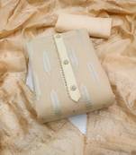 Beige embroidered cotton salwar