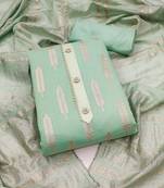 Green embroidered cotton salwar