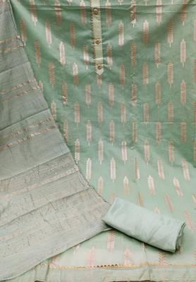Green embroidered cotton salwar 2