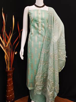 Green embroidered cotton salwar 3