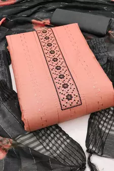 Multicolor embroidered cotton salwar