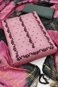 Pink embroidered Art Silk salwar