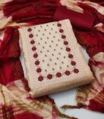 Beige embroidered Art Silk salwar