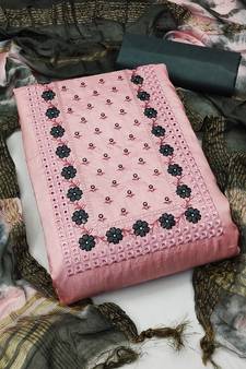 Pink embroidered Art Silk salwar
