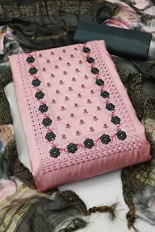 Pink embroidered Art Silk salwar
