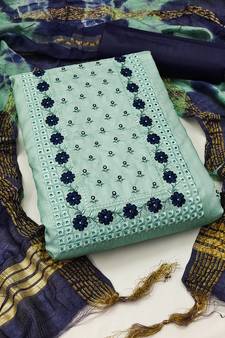 Green embroidered Art Silk salwar