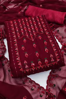 Multicolor embroidered georgette salwar
