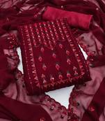 Multicolor embroidered georgette salwar