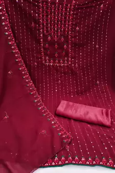 Multicolor embroidered georgette salwar