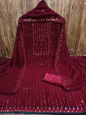 Multicolor embroidered georgette salwar 3