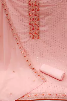 Multicolor embroidered georgette salwar