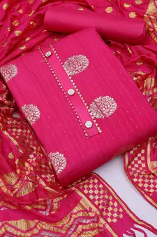 Multicolor woven cotton salwar