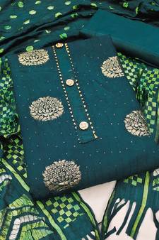 Multicolor woven cotton salwar