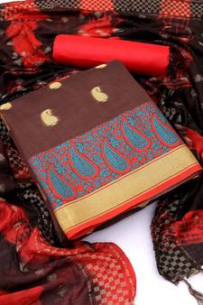Brown woven Art Silk salwar