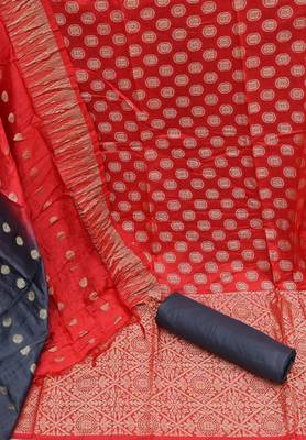 Red woven Art Silk salwar 2