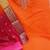 Orange embroidered cotton salwar