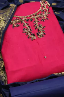 Pink embroidered cotton salwar