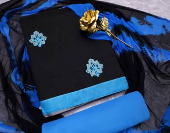 Black embroidered cotton salwar 1