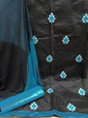 Black embroidered cotton salwar 2