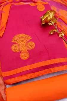 Pink embroidered cotton salwar