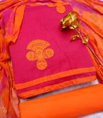 Pink embroidered cotton salwar