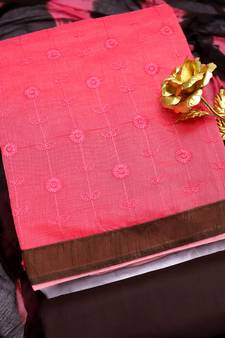 Pink embroidered cotton salwar