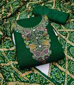 Green woven jacquard salwar