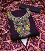Purple woven jacquard salwar