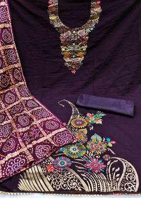 Purple woven jacquard salwar 2
